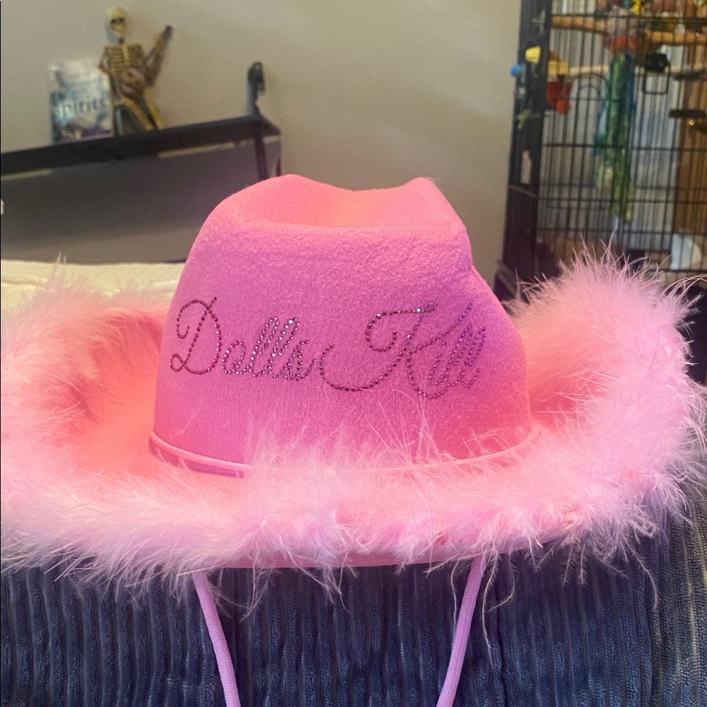 Dolls Kill Vibrant Pink Feathered Hat